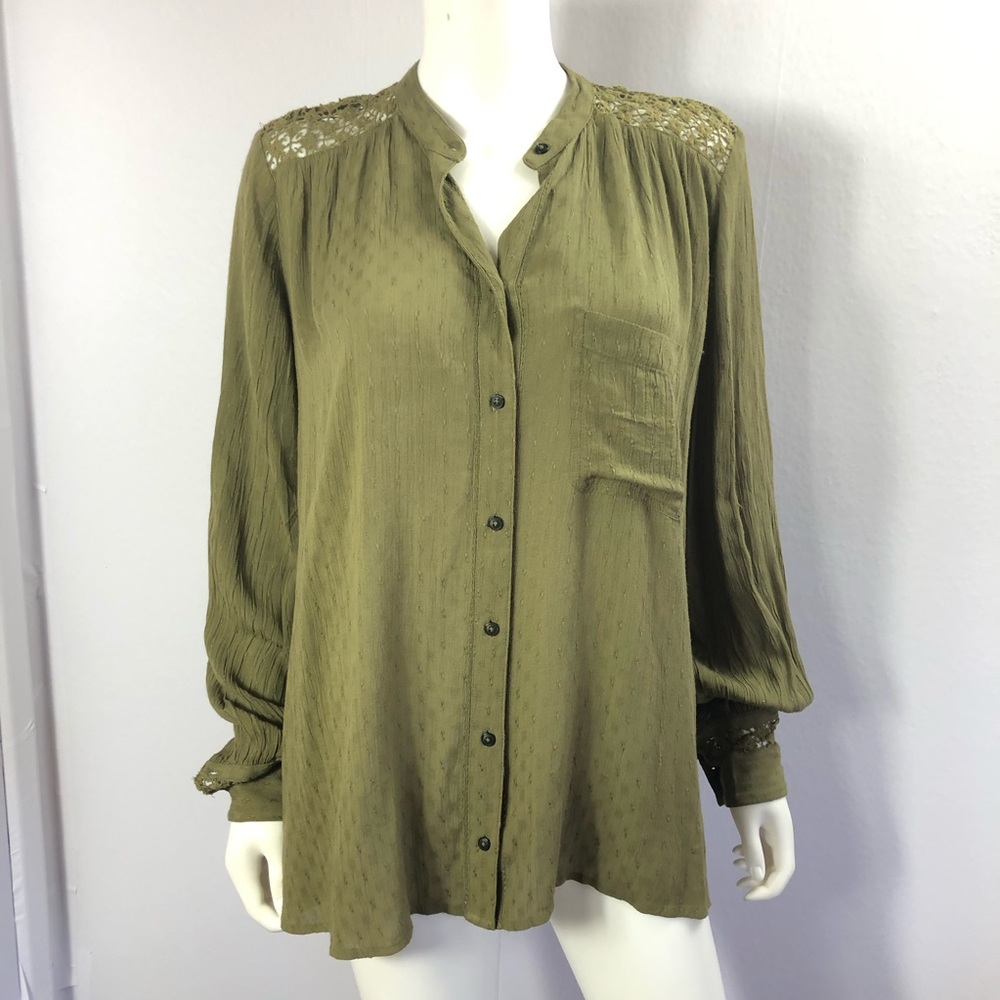 Free People The Best Crochet Blouse Loose Small
